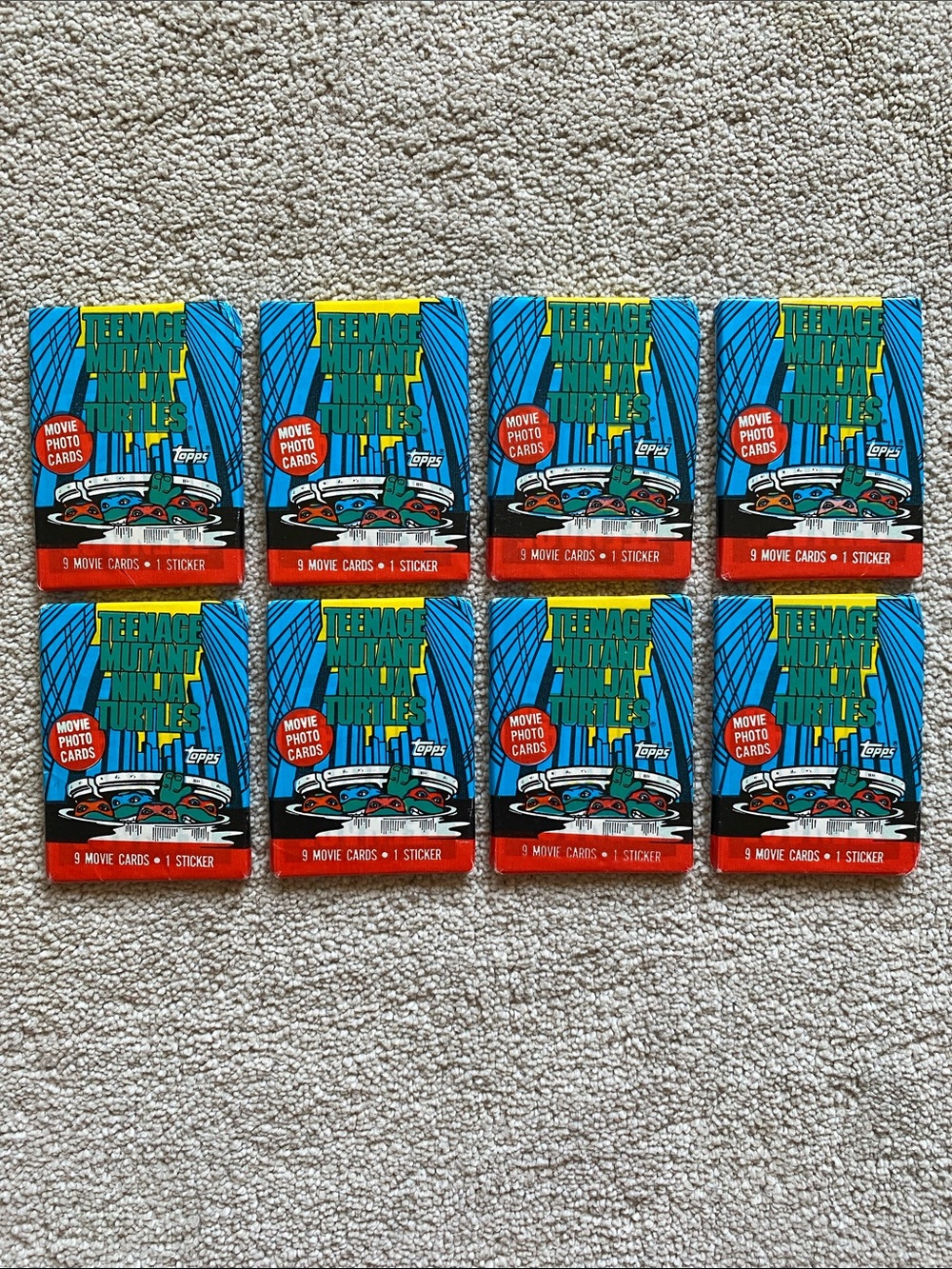 Vintage 1990 Teenage Mutant Ninja Turtles Movie Photo Cards - UNOPENED